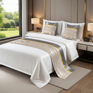 Wholesale Luxury Hotel Bedding Supply 100% Cotton Bedding <b>Set</b> for Resort Use Custom Size/Color Velcro Durable Breathable - Product Image 6