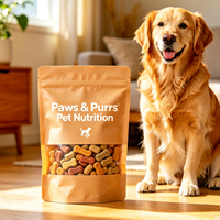 Emballage écologique et recyclable pour compléments alimentaires pour animaux de compagnie, sac à fermeture éclair en PE mono pour vitamines, comprimés à mâcher, graines, granulés, nourriture pour oiseaux