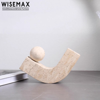 WISEMAX MEUBLES Moderne Naturel Sone Luxe Décoration Maison Petit Travertin Maison Ornements Art Décor Pour Décoration De Table