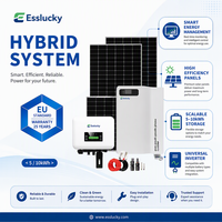 Sistem Tenaga Surya Baterai Lithium-ion Panel Fotovoltaik Silikon Polikristalin 10 kW