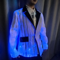 Veste de smoking lumineuse à fibres optiques LED - Nouveautés pour la remise des diplômes, Pâques, Halloween, anniversaire, Saint-Valentin, Diwali, Noël