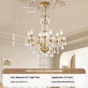 Đèn chùm pha lê hiện đại kiểu Pháp sang trọng, lắp trần thép cho biệt thự cao cấp, phòng khách, phòng ăn, phòng ngủ, thương hiệu AC Zhongshan - Product Image 3