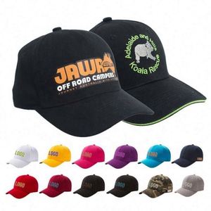 Custom Logo Cotton Running Sports Cap with Clip Back Business Gifts-Promotional Baseball Gorras Hat - Product Image 1