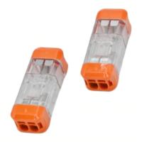 Connecteur de câblage transparent LT-22 à branchement par poussée, 2 entrées 2 sorties, pour éclairage LED et fixation, câblage par poussée