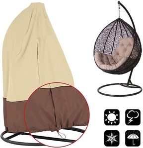 <span class=keywords><strong>Housse</strong></span> de chaise suspendue en osier imperméable, résistante aux intempéries, pour chaise d'extérieur - Product Image 1
