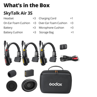 Système d'intercom sans fil Full-Duplex 2,4 GHz GODOX SkyTalk Air, micro-casques portables légers, communication d'équipe étendue pour 5 utilisateurs