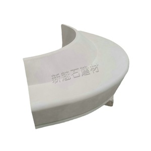 Nouvelle banc de jardin en pierre magique UHPCGRC, blanc, personnalisable, pour l'aménagement paysager - Product Image 5