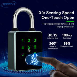 Cadenas intelligent CR2 3V avec batterie, empreinte digitale, mot de passe, carte-clé, application Tuya, étanche, pour portail extérieur, casier de gym, verrou de sécurité - Product Image 4