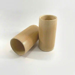 Gobelet à boire en bambou, design minimaliste, écologique, matériau naturel, capacité de 300 ml, fait à la main, personnalisé, peint à la main, durable - Product Image 1