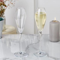 Usine directe personnalisée 9oz 255ml gobelet à vin en cristal clair élégant flûtes de verres à champagne pour des occasions spéciales-fête d'anniversaire