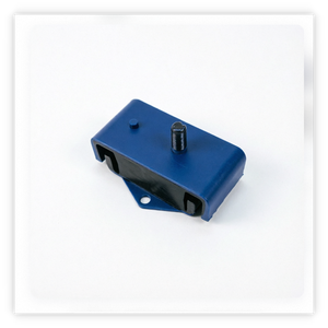 Support moteur universel bleu avec coussin en caoutchouc isolant les vibrations à boulons filetés pour bus, camions et engins de construction - Product Image 4