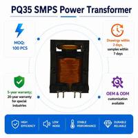 Transformateur d'alimentation à découpage (SMPS) Chipsen PQ3535 300VA 15A 6+6 broches, bobine 100kHz-200kHz, noyau en ferrite, montage sur circuit imprimé (PCB), 12V, ISO9001