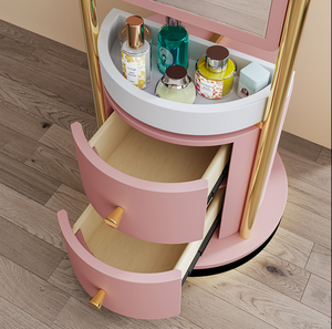 Coiffeuse Moderne Simple en <span class=keywords><strong>Fer</strong></span> <span class=keywords><strong>Forgé</strong></span> Artistique pour Petit Appartement avec Chaise et <span class=keywords><strong>Miroir</strong></span> - Product Image 4