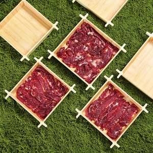 Assiette créative de bœuf pour restaurants de hot pot, assiette de bœuf Wagyu, boîte à tofu en mélamine pour usage commercial. - Product Image 2