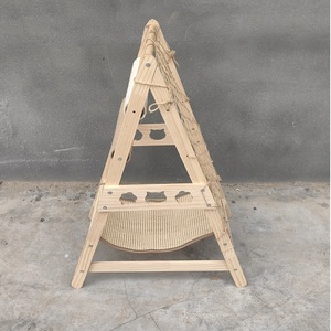 شجرة قطط متينة صديقة للحيوانات الأليفة مصنوعة من الخشب والسيزال متعددة الوظائف ومناسبة لجميع أعمار القطط - Product Image 1