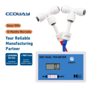 TDS-DM1-HM 0-9990PPM/us testeur d'eau en ligne numérique compteur TDS double moniteur TDS avec sonde à deux canaux
