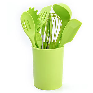 En Gros, Ensemble d'Ustensiles de Cuisine en Silicone de Qualité Alimentaire 11 Pièces avec Seau de Rangement pour Kits d'Outils de Cuisson - Product Image 1