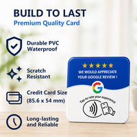 Carte NFC personnalisée YUJIANG en PVC pour avis Google, réutilisable, programmable, modèle de plaque RFID pour le commerce de détail, l'hôtellerie et les entreprises