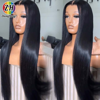 Perruque brésilienne sans colle 13x6 13x4 HD Lace Front, cheveux humains vierges SDD bruts ultra-lisses, 30 pouces de long, pré-épilée avec baby hair