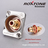 ROXTONE Lotus/RCA Prise jack femelle professionnelle de type D à montage sur panneau pour consoles de mixage et amplificateurs (RF2D-NF2D-B-WTRF2D-N-WT)