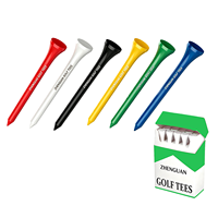 Tees de golf en bois durables et écologiques avec logo personnalisé - Emballage en vrac, tailles 70 mm et 83 mm