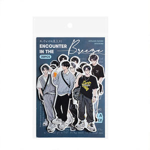 La rencontre chaude dans la série Windhot d'autocollants durs avec adhésif, y compris un garçon et une fille Instagram de style coréen - Product Image 5