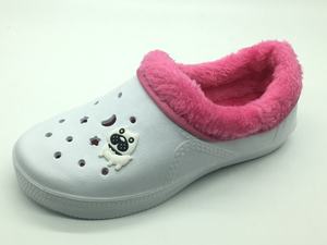 <span class=keywords><strong>Sabot</strong></span> d'hiver étanches et bon marché, sandales en fourrure noires, sabots chauds pour femmes et hommes - Product Image 2