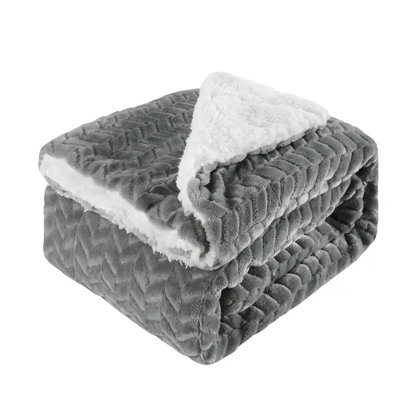Manufacturers Wholesale Office Car Lamb Fleece Blanket Thickened Double-Layer Flannel Cotton