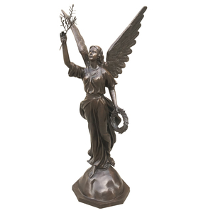 Escultura de talla de bronce de tamaño natural Estatua de guerreros de Ángel Romano antiguo - Product Image 5