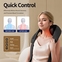 Masseur cervical intelligent LEERCON 6D amélioré et allongé avec pétrissage et physiothérapie infrarouge