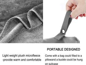 بطانية وسادة محمولة للطائرة قابلة للارتداء بالجملة 2 في 1 - Product Image 3