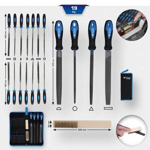 BRILLIANT <strong>TOOLS</strong> - BT103030 <strong>File</strong> <strong>set</strong> with <strong>file</strong> brush (19 pcs.) - EAN 4042146868515 CUTTING <strong>FILES</strong> AND RASPS - Product Image 2