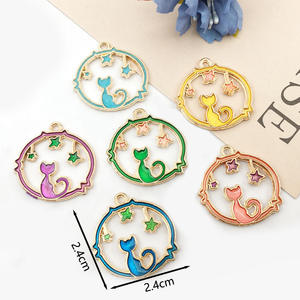 2025เครื่องประดับเกาหลีคุณภาพสูงเครื่องประดับอัลลอยรูปดาวพระจันทร์เสี้ยวแบบหยดน้ำมันส่องแสงขายส่ง - Product Image 3