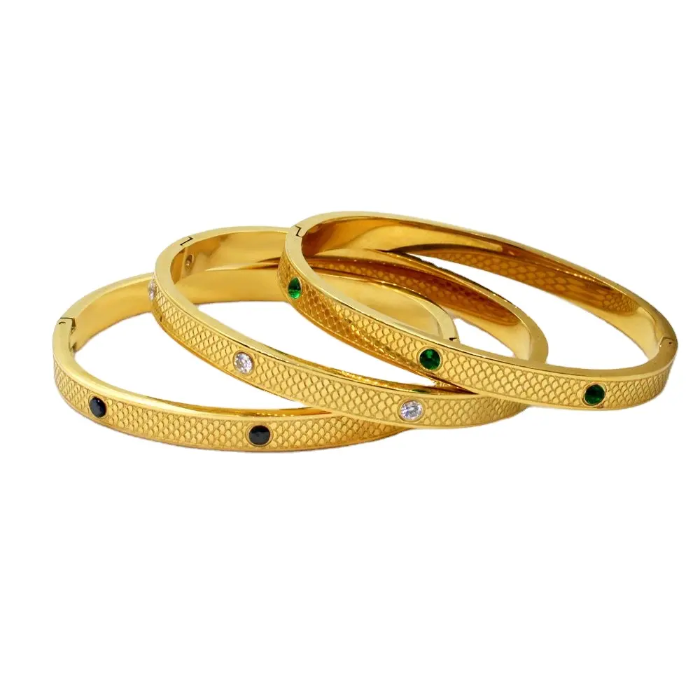 Fanjin 6Mm Breed Boeddhisme Getextureerde Roestvrijstalen Armband Premium Heren Dames 18K Goudkleur Mode Pols Sieraden