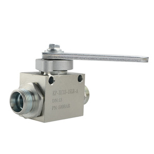 Vanne à bille manuelle haute pression 1/2 pouce en acier au carbone pour usage industriel hydraulique et pétrolier - Product Image 1