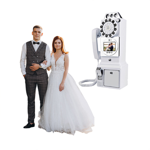 Livre d'or audio-vidéo pour mariage, enregistreur vocal, cabine photo, en métal robuste, pour 15 personnes, pour fêtes - Product Image 1