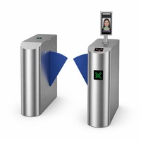 Système de contrôle d'accès multi-mode pour portique tournant rapide à barrière à rabat, avec lecture RFID et code QR, pour hall de bâtiment de bureaux