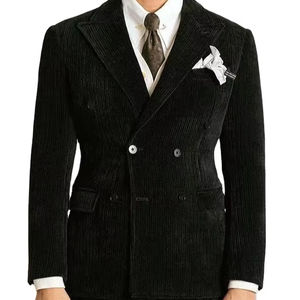 แจ็กเก็ตสำหรับงานแต่งงานแบบเป็นทางการสำหรับฤดูหนาวของผู้ชายชุดเจ้าบ่าวกระดุมสองแถวแบบย้อนยุคการจับคู่สีที่ทันส<span class=keywords><strong>ม</strong></span>ัยและหนา - Product Image 1