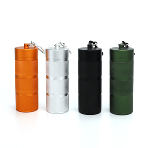 big pill box metal cases keychain EDC travel pill holder waterproof aluminum pill container