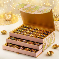 Boîte-cadeau de chocolat de luxe Dates à double pont Bonbons Pâtisserie Emballage alimentaire Personnalisé