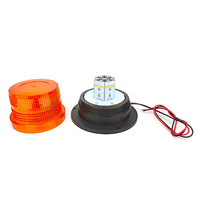 Luz de Advertencia LED Impermeable de 12V-24V, Luz Estroboscópica Ámbar para Montacargas, Tractores, Autobuses y Vehículos Industriales