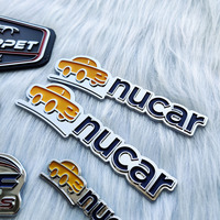 Autocollants de logo d'emblème de voiture en métal 3D personnalisé, argent, chrome argent, accessoires de voiture, autocollants d'emblème de voiture en chrome