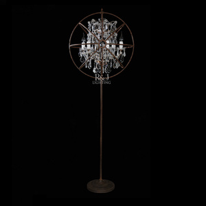 110cm di ferro rustico americano Villa casa Foyer decorativo campagna 18 luci ORB giroscopio di cristallo lampadario <span class=keywords><strong>per</strong></span> <span class=keywords><strong>ingresso</strong></span> - Product Image 6