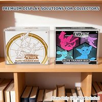 Boîtier en acrylique ETB Plus pour boîtes d'entraînement Elite, épaisseur 8 mm, couvercle magnétique, protection UV, anti-poussière, chargement facile par le haut, pour table