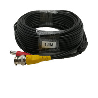 Cable de Vigilancia Compuesto Todo en Uno con Conectores BNC/DC, Conductor de Cobre Desnudo, 20 Metros, Dos en Uno Dedicado