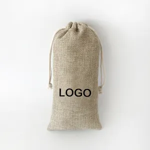 Groothandel Linnen Gsm Tas Met Trekkoord Custom Logo Jute Koffiebonen Etui