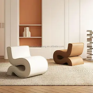 Luxury Leather Single Sofa Chair Modern Living Room Furniture Minimalist Leisure Lounge Chair For Home