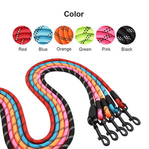 Reflective Nylon <b>Dog</b> <b>Leash</b> With Padded Handle Simple Style For <b>Dogs</b> Black Pink Blue Red Orange Colors - Product Image 4