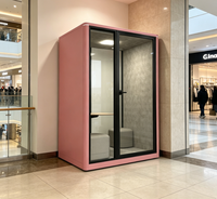 UNIBOOTH Cabine insonorisée 30 dB, insonorisation ISO 23351, ignifuge, montage rapide, pour salle de formation, hall, livraison rapide