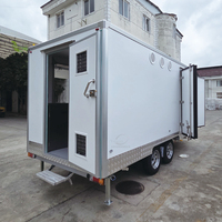 Mobiler Restaurant-Pizza-Burger-Wagen Catering-Anhänger Remolque De Comida Food Truck BBQ Hot Dog Food Truck Zweizonen-Food-Trailer